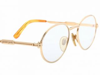 Gerald Genta Classic 02 Au 24k Gold Plated Oval Gold Eyeglasses Frames Hand