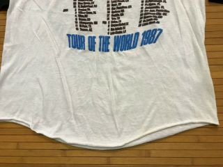 MENS MEDIUM - Vtg 1987 Bon Jovi Slippery When Wet World Tour Raglan T - Shirt USA 7