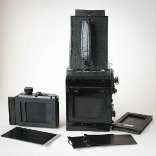 Film Vintage Graflex R.  B.  Series B 3.  25 x 2.  25 Camera w /KODAK EKTAR Lens 10