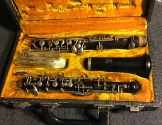 Vintage Wood Linton Oboe With Orginal Case Usa - Paris
