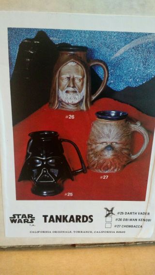 Vintage Star Wars DARTH VADER ceramic mug tankard Rumph 1977 2