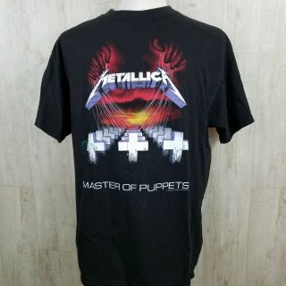 Vintage Metallica Master Of Puppets T - Shirt Mens Xl Two Sides 1994