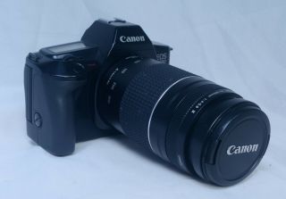 Canon Eos 650 Af Vintage Slr 35mm Film Camera 75 - 300 F/4 Ef Zoom Lens Japan