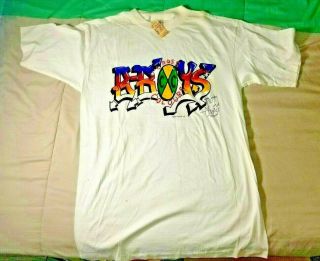 Vtg 80s 90s Cross Colours T - Shirt One Size Hiphop Rap Tee Mens B - Boys Made Usa