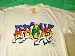 Vtg 80s 90s Cross Colours T - Shirt One Size Hiphop Rap Tee Mens B - Boys Made USA 5