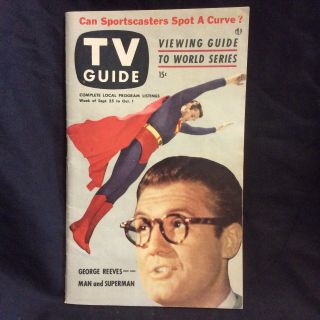 Superman Tv Guide George Reeves Vintage 1953