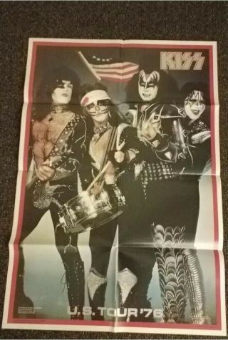 Vintage KISS Army Fan Club Kit 1976 with US Tour Poster 3