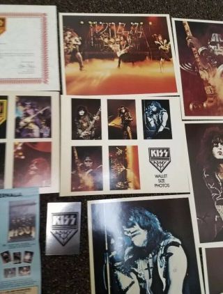 Vintage KISS Army Fan Club Kit 1976 with US Tour Poster 8
