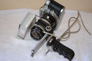Vintage Nikon Nikomat Ft Slr W/1,  45 Lens,  Mobil Grip,  Novo Flex Bellows