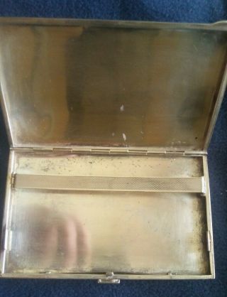 Antique Vintage Art Deco 800 Silver Cigarette Case 116 Grams 4
