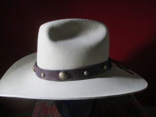 Vintage 4x Resistol Western Cowboy Hat With A Custom Band,  Size 7 - 1/8