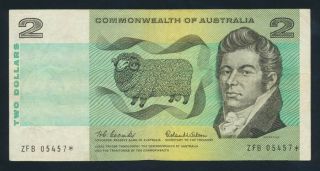 Australia: 1966 1st $2 Coombs - Wilson Rare " Star Replacement ".  Nvf - Cat Vf $750