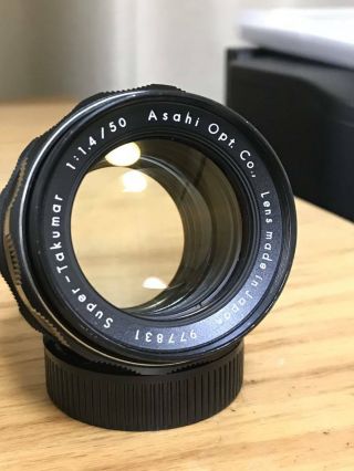 [rare 8 Element ] Asahi Pentax Takumar 50mm F/1.  4 F1.  4 Lens M42 Japan
