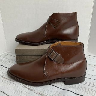 Vintage Nettleton Ankle Boots With Strap - Brown Leather - Mens Size 10.  5