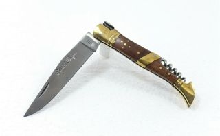 Vintage Laguiole Pocket Knife Authentic1980 Steel Wood Froge Floding Collectible