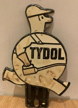 Vintage Authentic 1940s Tydol License Plate Topper Old Stock