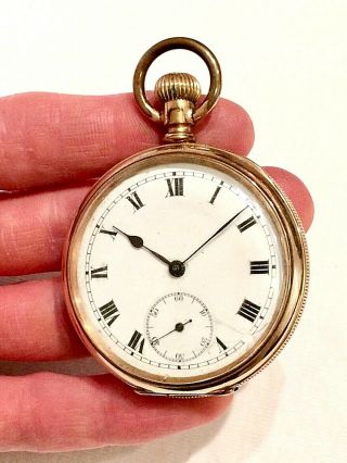 Vintage / Antique Lonville Watch Co.  Rolled Gold Open Face Pocket Watch 596160