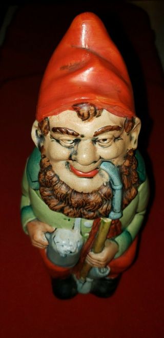 Vintage Eckhardt & Engler Beer Stein Gnome Smoking Pipe W.  Germany Rare