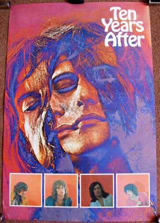 Ten Years After Stunning Rare Uk Record Company Promo Poster 