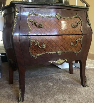 French Louis XV Style Marble Top Commode 2