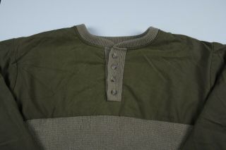 Vintage CC Filson Mens Wool Henley Coat Sz 2XL Shooting Jacket Pullover Sweater 4