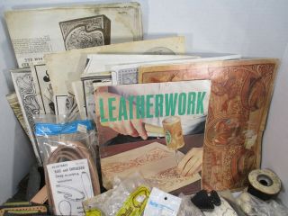 VINTAGE LEATHERCRAFT LEATHER CARVING PATTERNS KITS & MORE 2