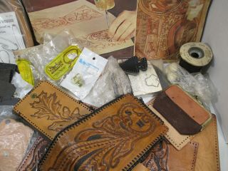 VINTAGE LEATHERCRAFT LEATHER CARVING PATTERNS KITS & MORE 4