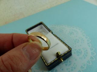 Vintage 22ct 22carat Gold Plain Wedding Band Ring 4mm size P 1939 3