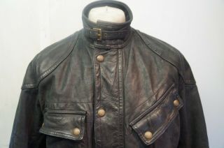 VINTAGE RALPH LAUREN LEATHER MOTORCYCLE JACKET SIZE M PANTHER STYLE 3