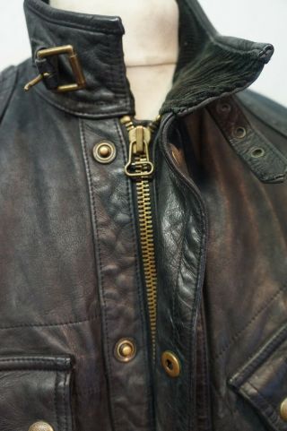VINTAGE RALPH LAUREN LEATHER MOTORCYCLE JACKET SIZE M PANTHER STYLE 4