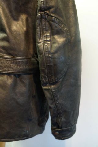 VINTAGE RALPH LAUREN LEATHER MOTORCYCLE JACKET SIZE M PANTHER STYLE 8