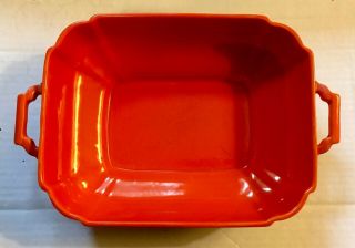 Vintage Riviera Red Covered Casserole Dish from Homer Laughlin 6