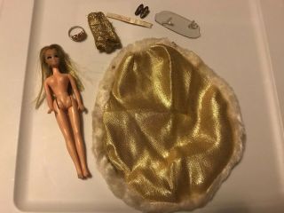 Vintage 1970s Topper Dawn Beauty Pageant Doll W/ Htf Cape,