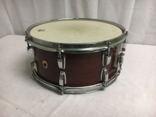 Vintage Ludwig Concert Orchestra Walnut Finish Snare Drum 6.  5 " X 14 "