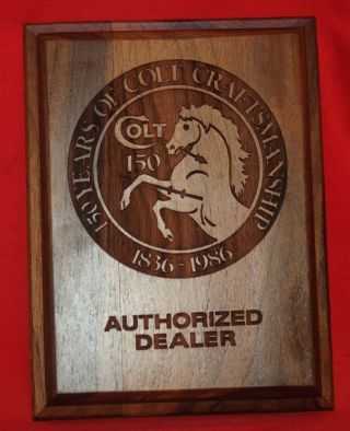 Colt Firearms Factory Dealer Plaque
