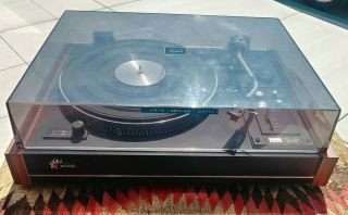 Vintage Sansui Sr - 717 Turntable Direct Drive With Strobe Light Great