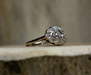 14Kt White Gold Vintage Princess Diamond Ring Size 6 2