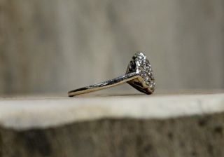 14Kt White Gold Vintage Princess Diamond Ring Size 6 3