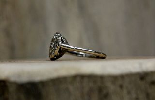 14Kt White Gold Vintage Princess Diamond Ring Size 6 4