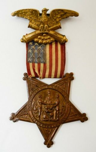 Civil War Numbered Gar Grand Army Of The Republic Medal B6340 Antique Vintage