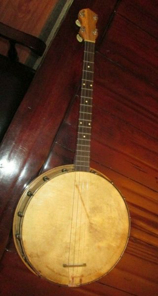 Vintage Antique Banjo 4 String Birds - Eye Maple Wurlitzer?