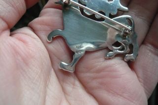 Vintage Ola Gorie Maeshowe Dragon Edinburgh Assayed Silver Brooch date 1979 5