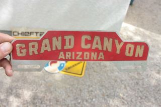 Vintage Grand Canyon Arizona Aluminum License Plate Topper National Park Car