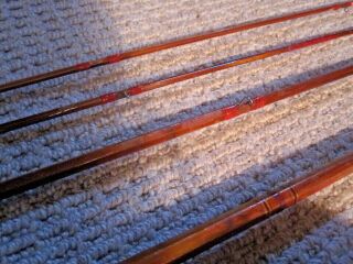 Vintage South Bend Hch Or C Bamboo Fly Fishing Rod 47 - 9 Fish Gear 9 Ft.  4pc
