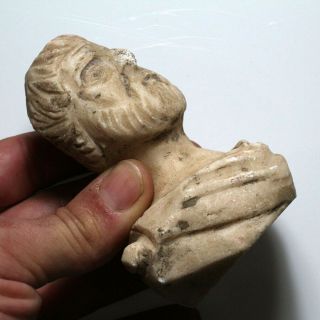 EXTREMELY RARE ROMAN MARBLE MALE BUST CIRCA 100 - 400 AD 2