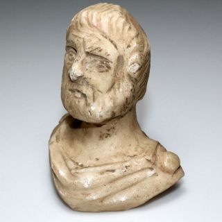 EXTREMELY RARE ROMAN MARBLE MALE BUST CIRCA 100 - 400 AD 4