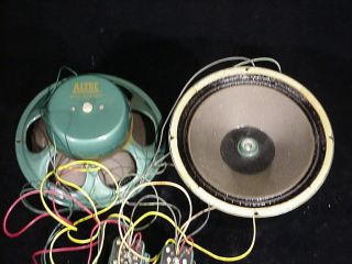 two 12 inch vintage Altec Lansing 601A Duplex Speaker Driver & N3000A Crossover 6