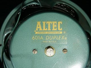 two 12 inch vintage Altec Lansing 601A Duplex Speaker Driver & N3000A Crossover 8