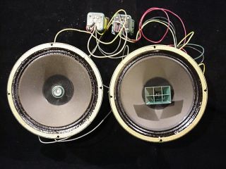 two 12 inch vintage Altec Lansing 601A Duplex Speaker Driver & N3000A Crossover 9
