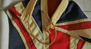 Handsome WW2 era Panel Stitched British Vintage Union Jack Flag Old 3